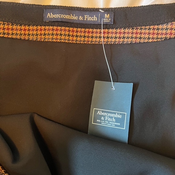 NWT Abercrombie A-Line Mini Skirt in Brown Plaid - Picture 4 of 7